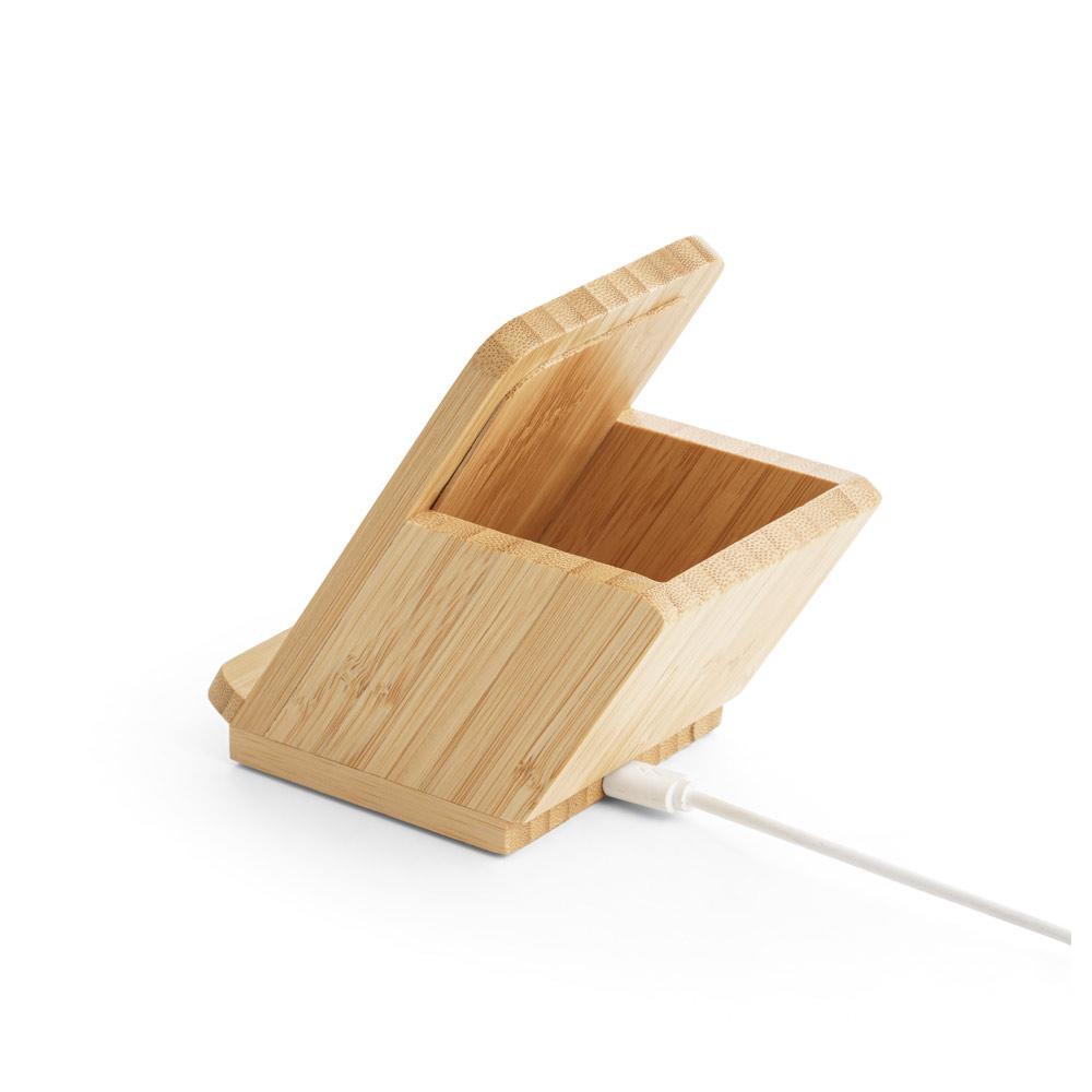 LEAVITT II. Carregador wireless em bambu