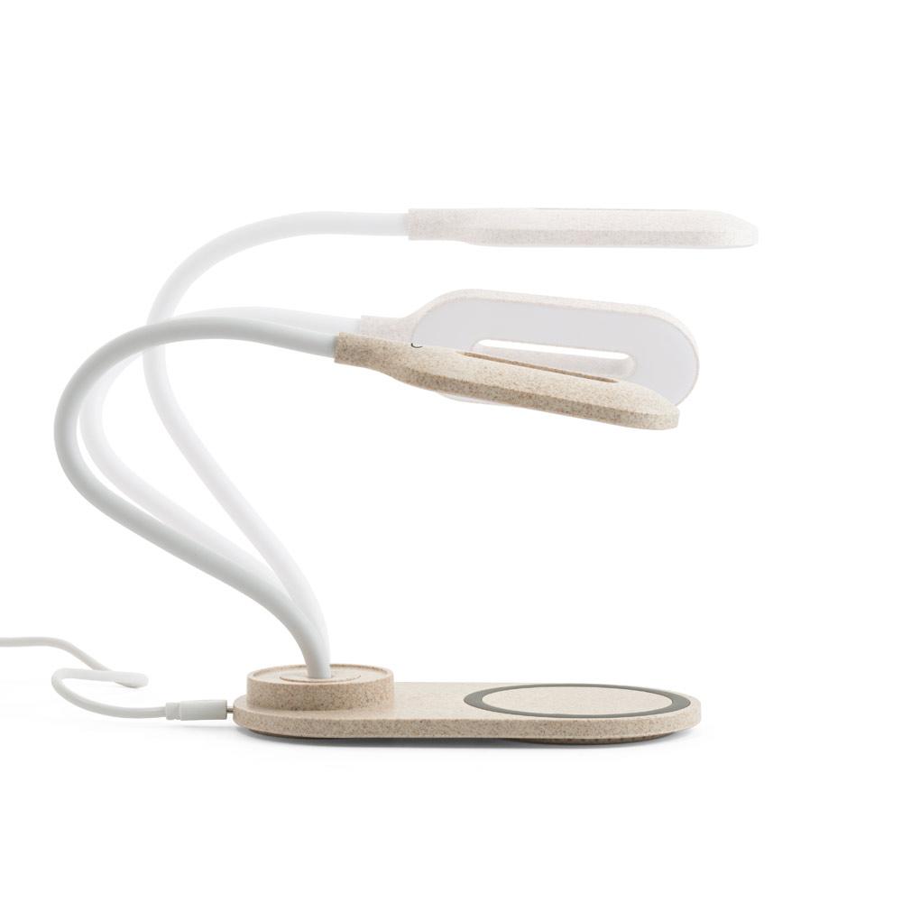LEZZO. Luminária de mesa com carregador wireless